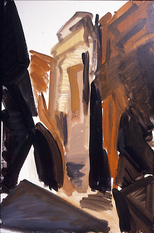 Canyon Study, a watercolor on paper by artist Tanya Kovaleski