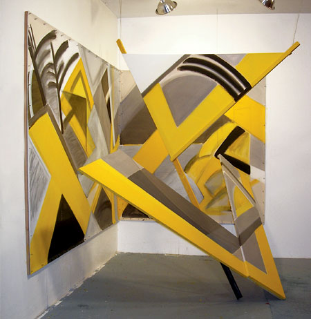 View 1 of Yellow Corner an installation by artist Tanya Kovaleski