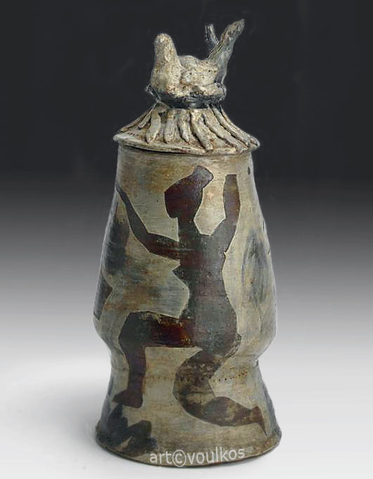 Bird Stencil Pot